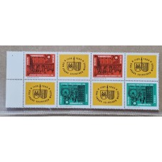 ALEMANIA ORIENTAL DDR 1964 SERIE COMPLETA DE ESTAMPILLAS NUEVAS MINT !!! SE-TENANT 20 + 20 y 10 + 10 FORMANDO TRIPTICOS MUY RARO 50 EUROS !!!